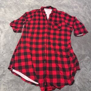 Red and Black Checkered Shirt